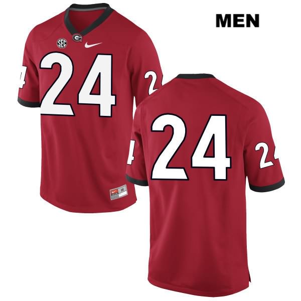 Georgia Bulldogs Men's Matthew Brown #24 NCAA No Name Authentic Red Nike Stitched College Football Jersey SCJ7256LE